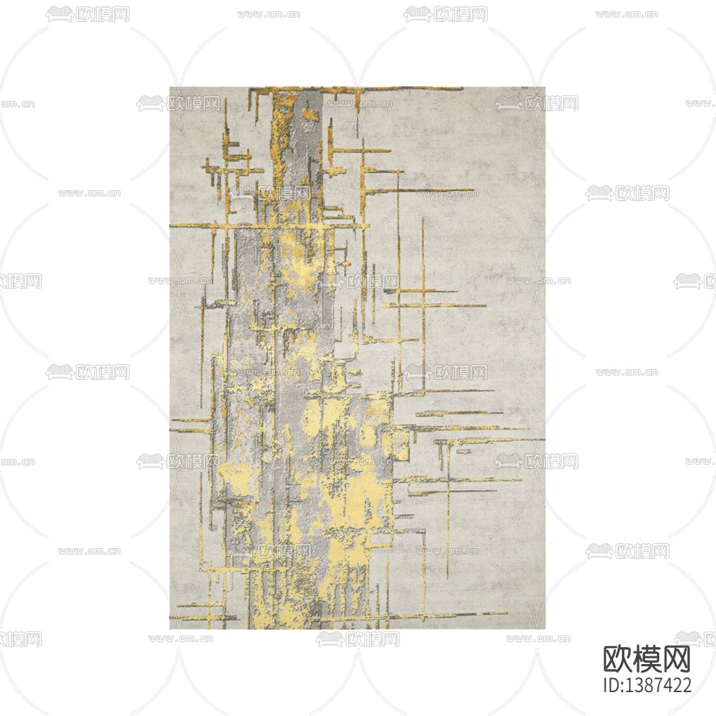 现代简约创意灰色金丝布艺地毯下载