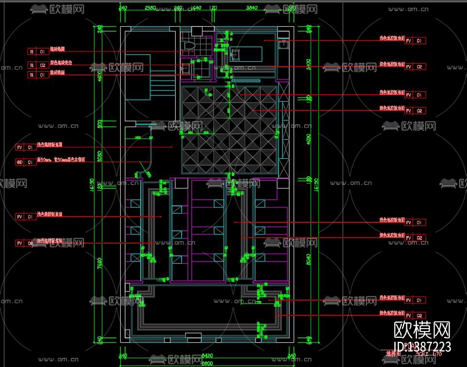 宠物店cad施工图下载（渲染图1）