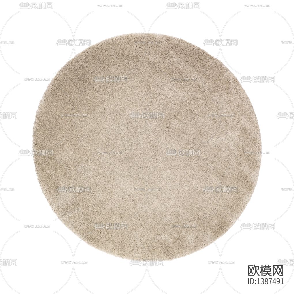 北欧简约创意圆形绒布地毯下载