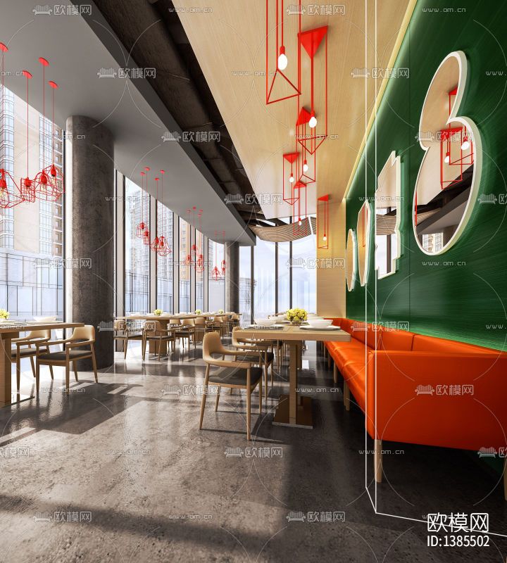 火锅店cad施工图+效果图