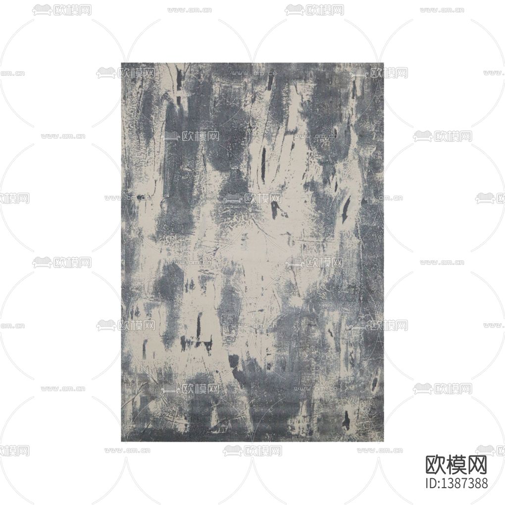 现代简约创意诧寂风灰色布艺地毯下载