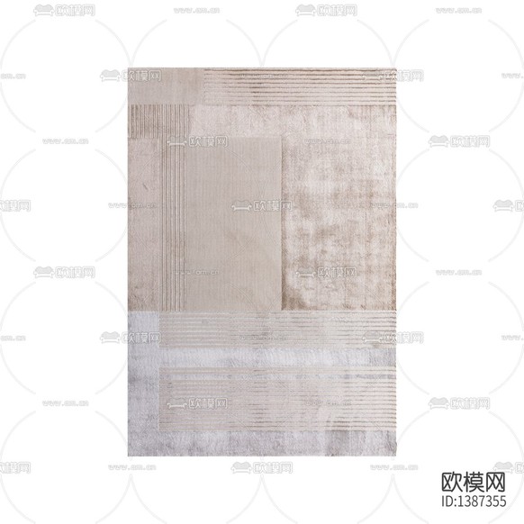 现代简约创意线条纹理布艺地毯下载