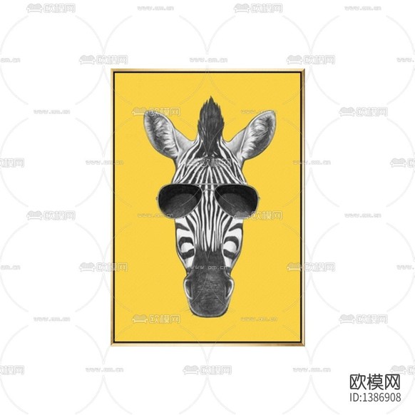 現(xiàn)代簡(jiǎn)約創(chuàng)意斑馬裝飾畫下載