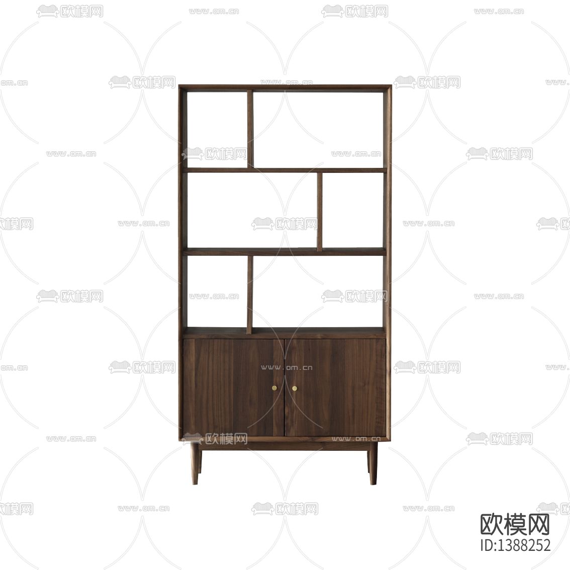 新中式创意实木书架下载