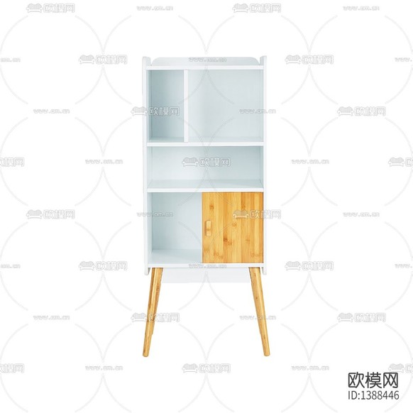 北歐簡約創(chuàng)意實(shí)木書架下載