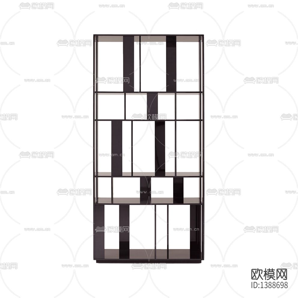 现代极简创意实木书架下载