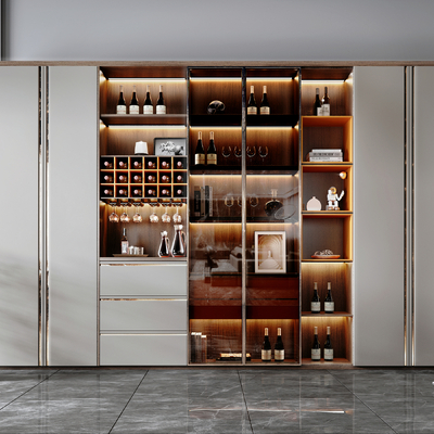 现代轻奢酒柜3d模型-免费3dmax模型库-欧模网