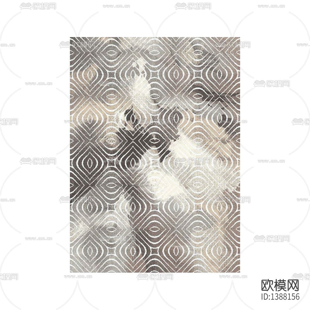 现代简约创意诧寂风灰色布艺地毯下载