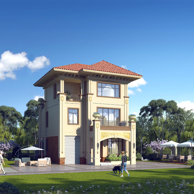 独栋别墅外观3d模型