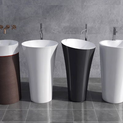  现代落地式台盆洗面盆su模型 