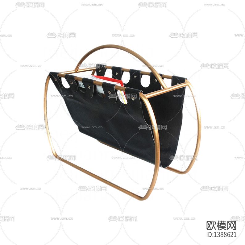 现代简约创意不锈钢黑色皮革书架下载