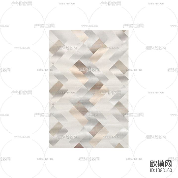 现代简约创意条纹几何色库印花布艺地毯下载