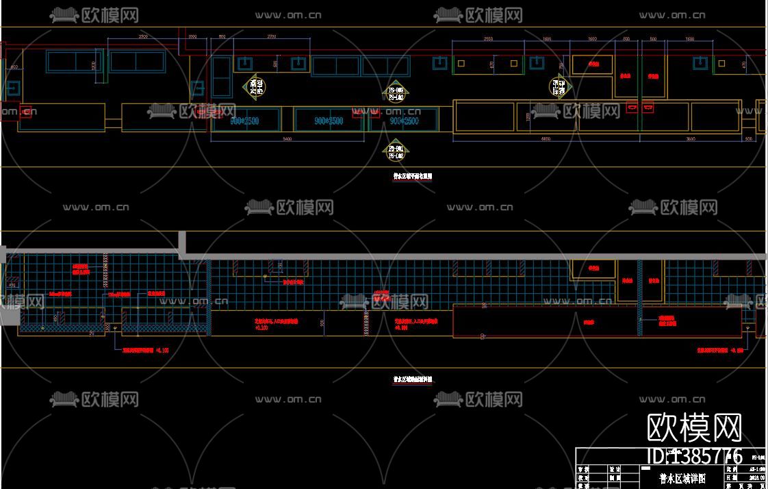 大型综合菜市场室内cad施工图下载（渲染图7）