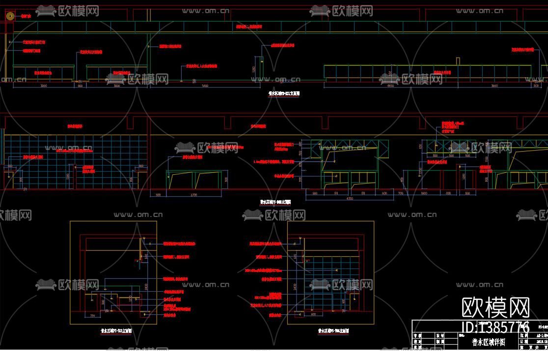 大型综合菜市场室内cad施工图下载（渲染图8）