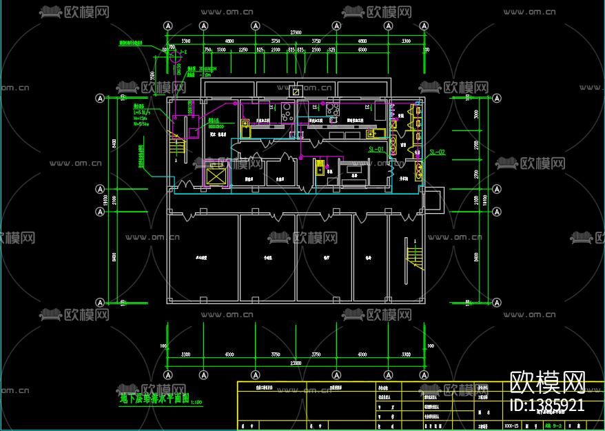 办公楼地板辐射采暖及消防给排施工图下载（渲染图4）