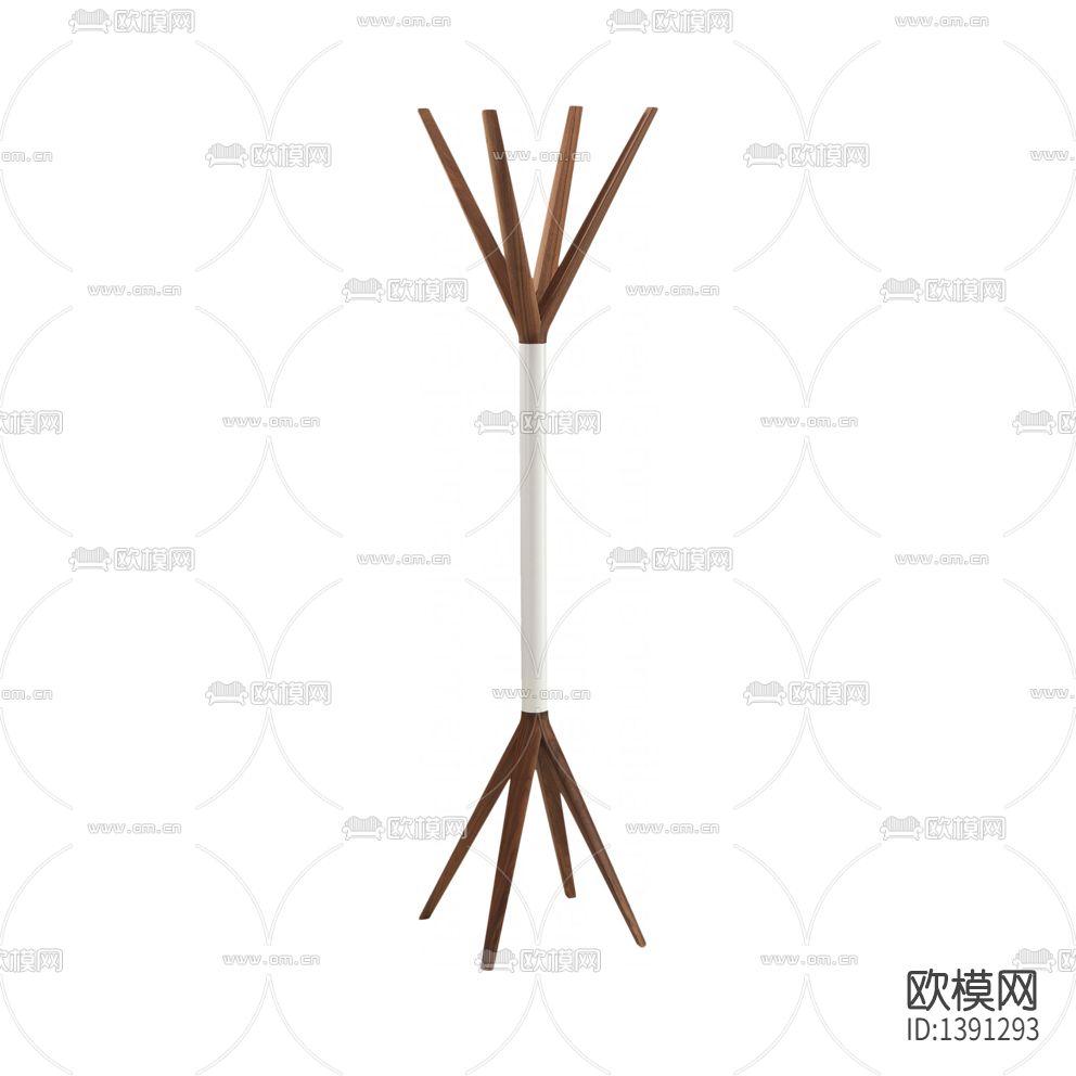 北欧简约创意实木衣帽架下载