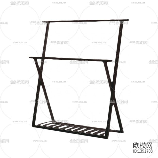 现代简约创意实木皮艺衣帽架下载