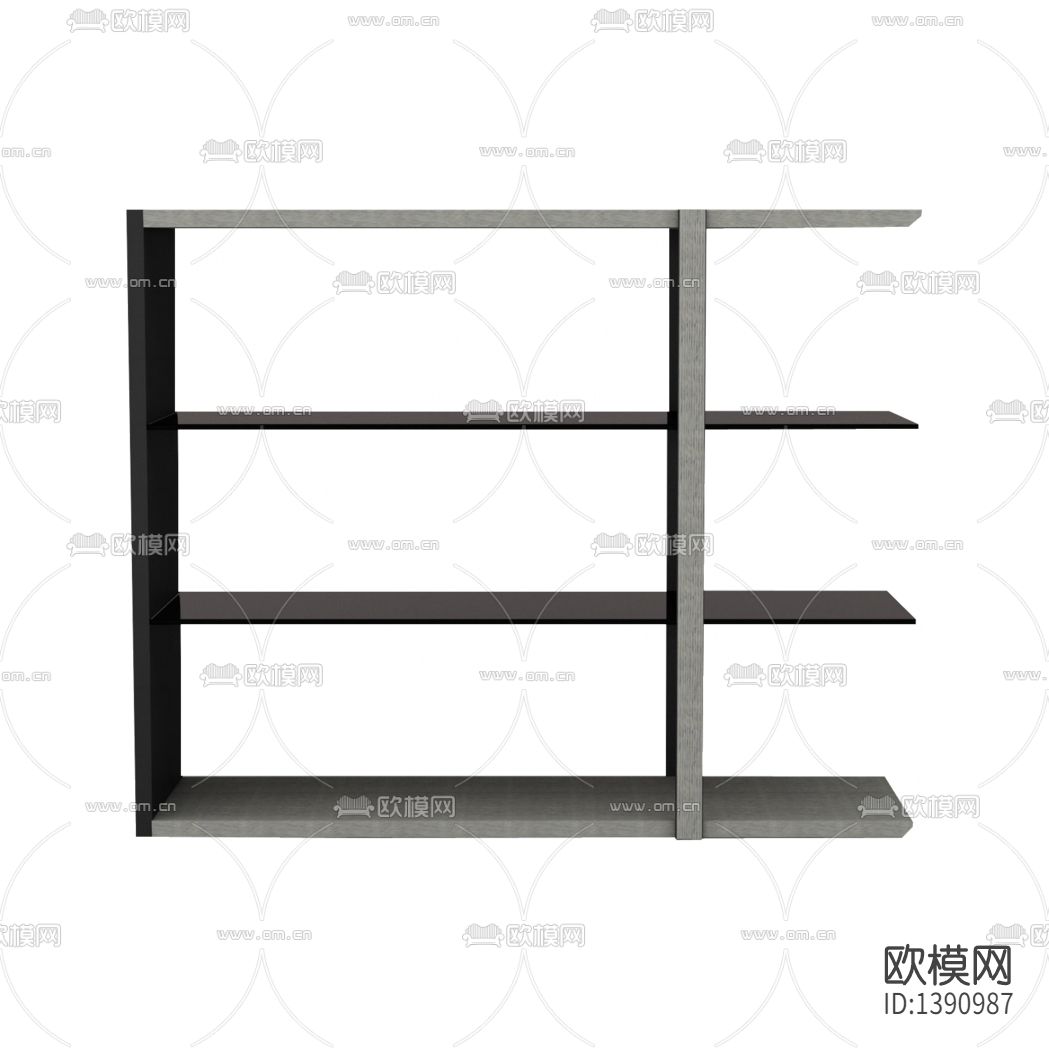 现代简约创意实木书架下载