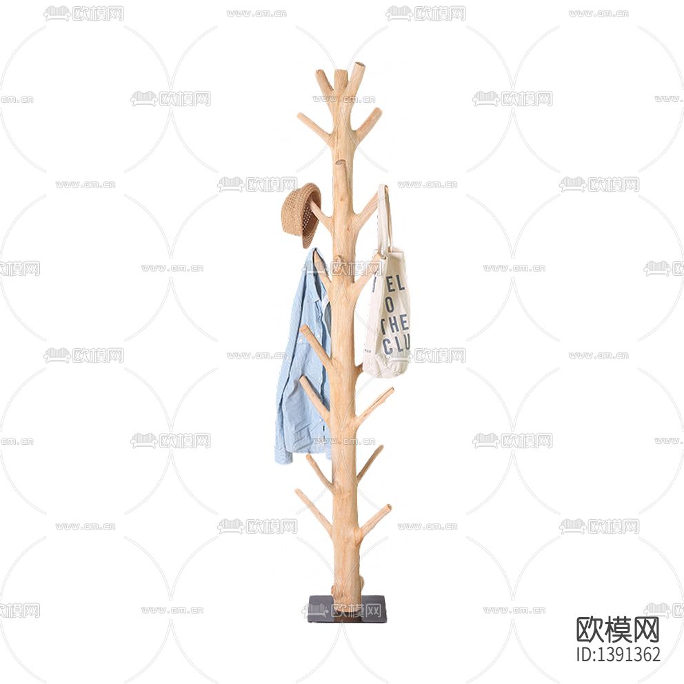 北欧天然原木枝丫状衣帽架下载
