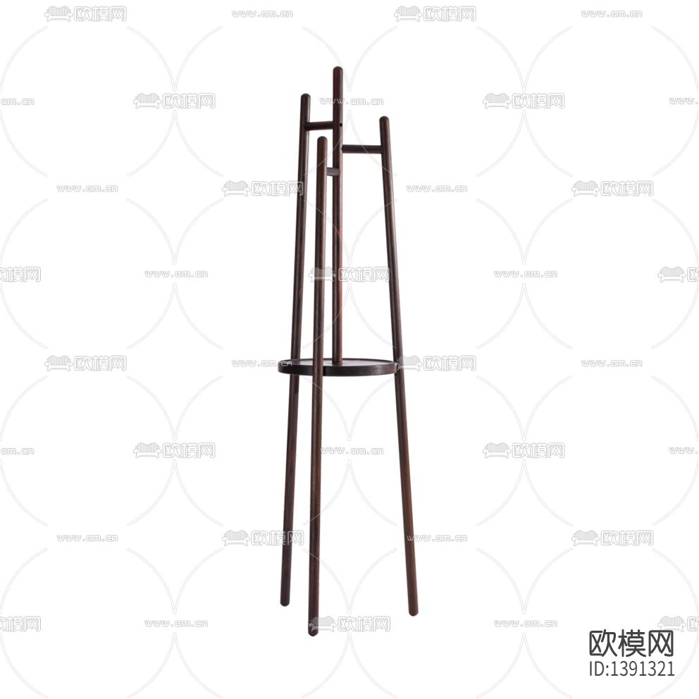 北欧简约创意实木衣帽架下载