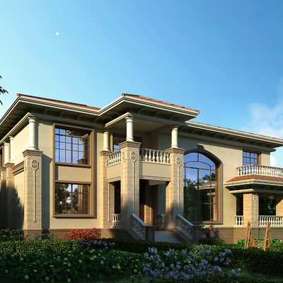别墅外观3d模型