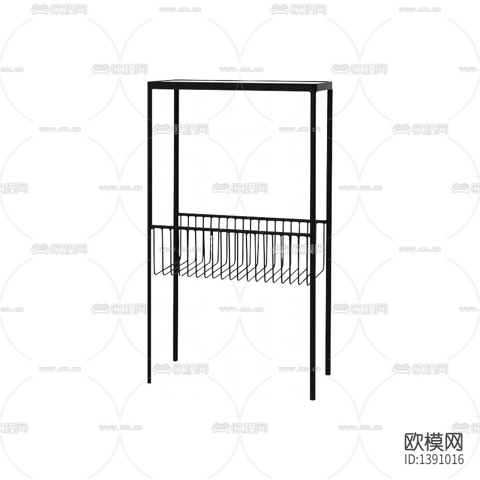 现代极简不锈钢玻璃书架