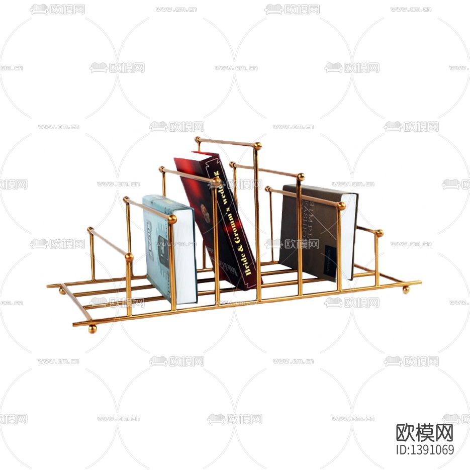 现代轻奢创意不锈钢书架