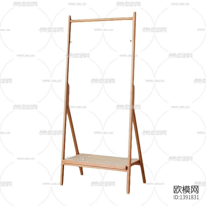 现代简约创意实木衣帽架下载