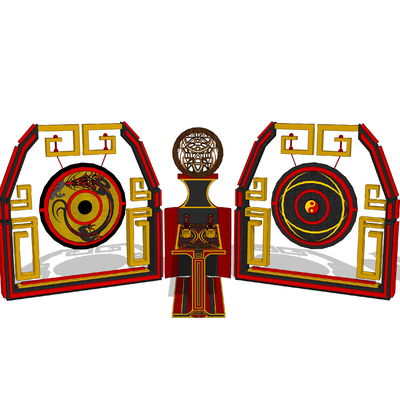  现代民族乐器su模型 