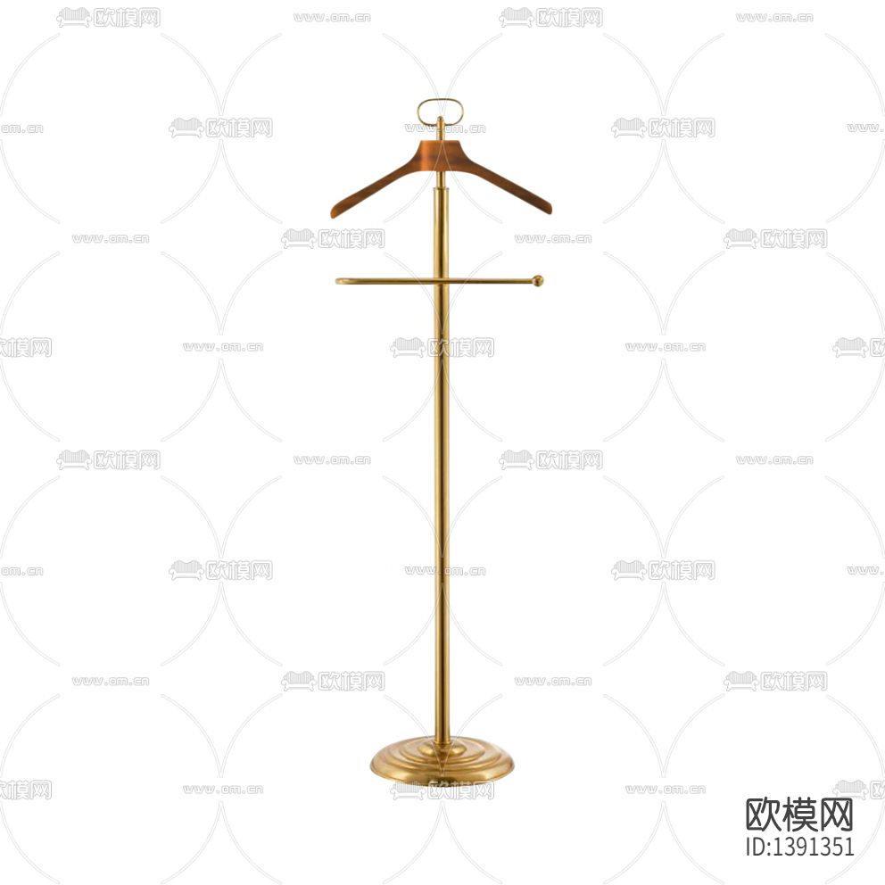 现代轻奢不锈钢衣帽架下载