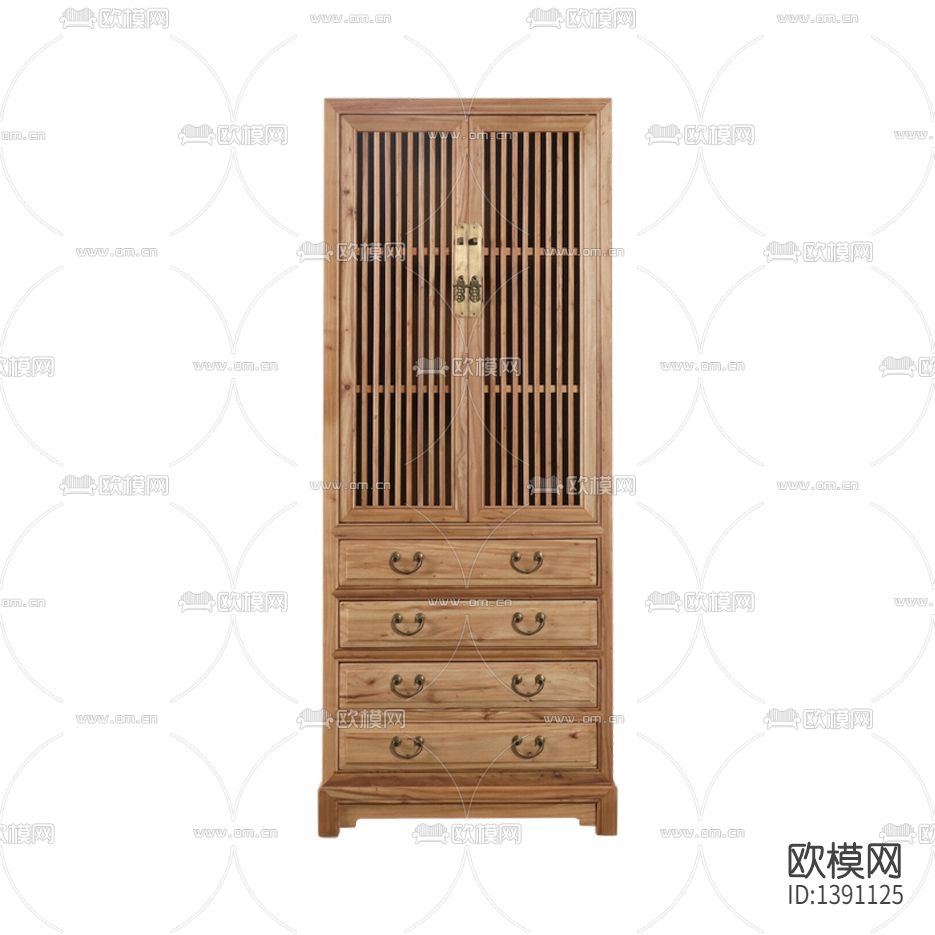 新中式禅意古典实木书架