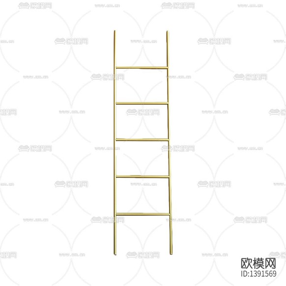 现代轻奢金色不锈钢梯形衣帽架下载
