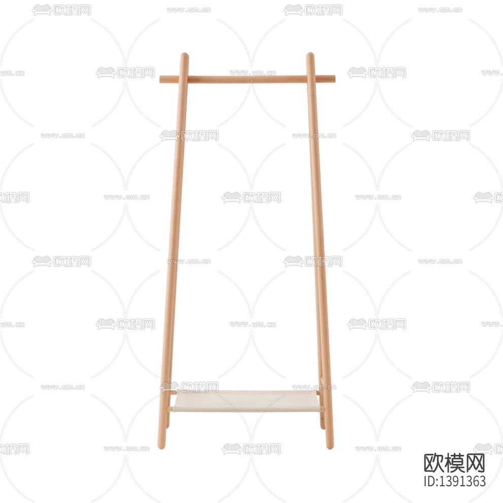 北欧极简实木衣帽架下载