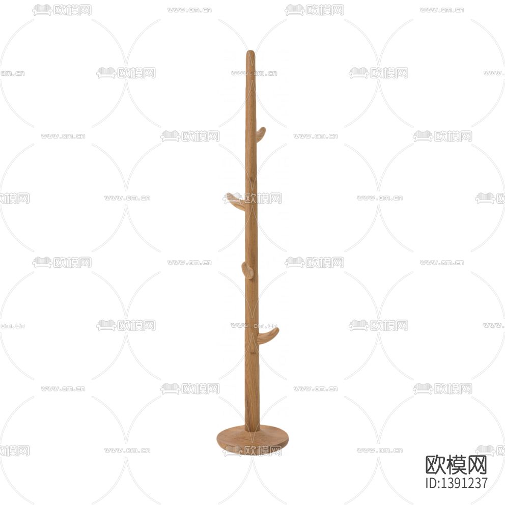北欧简约创意实木衣帽架下载