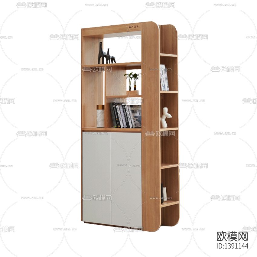 北欧简约创意实木书架