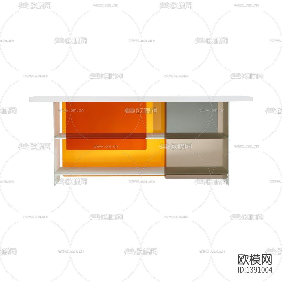 现代简约创意实木彩色透明亚克力板书架下载