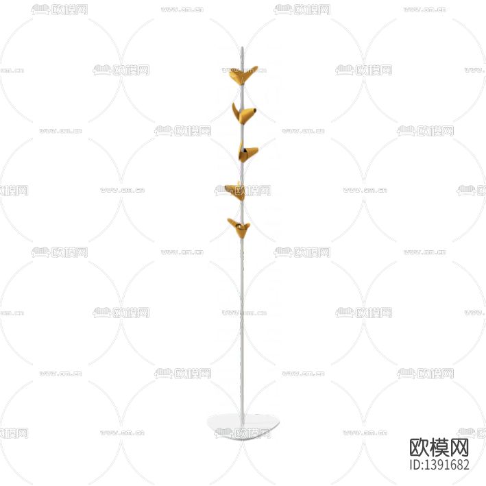 现代简约创意铁艺衣帽架下载