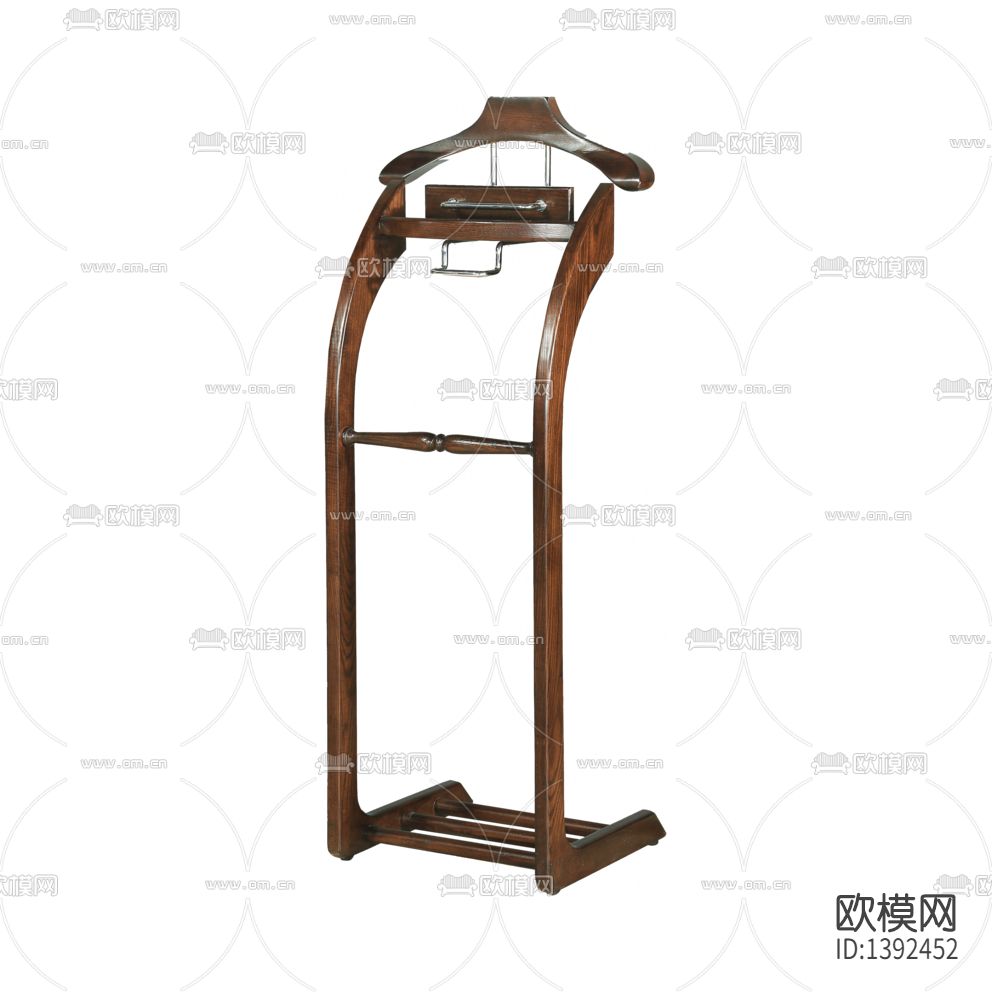 简欧古典实木不锈钢衣帽架下载