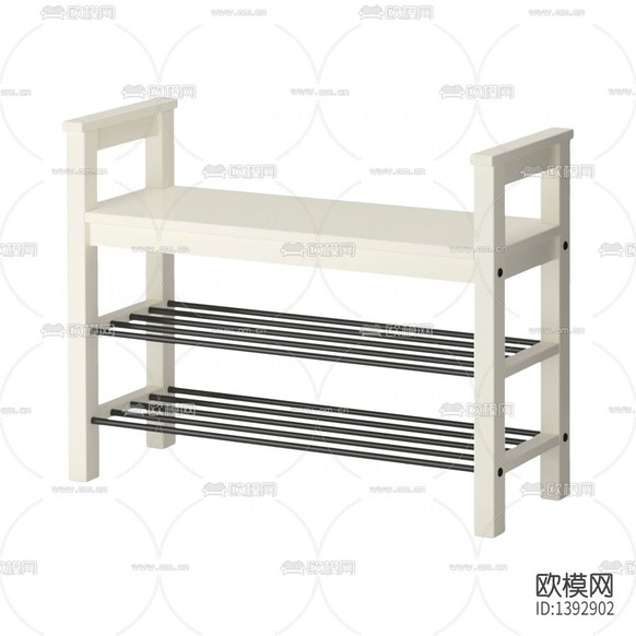 現(xiàn)代簡(jiǎn)約創(chuàng)意實(shí)木不銹鋼三層鞋架下載