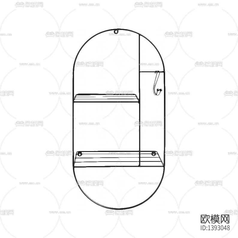 北欧极简铁艺壁架