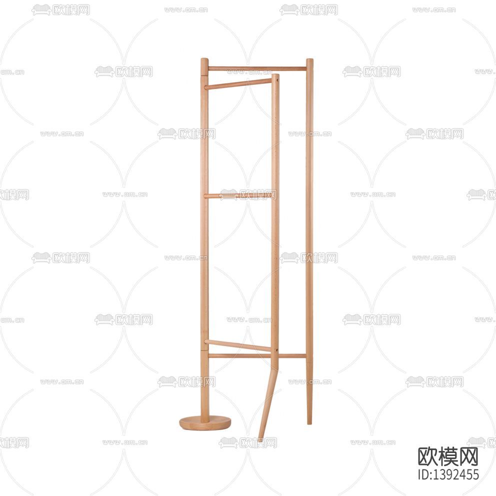 北欧简约创意实木衣帽架下载