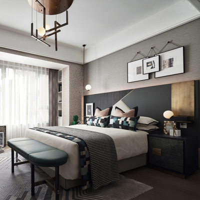布鲁盟设计 现代卧室主人房