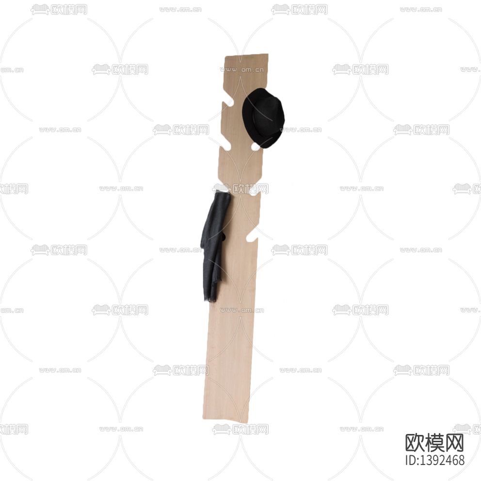 现代极简创意实木衣帽架