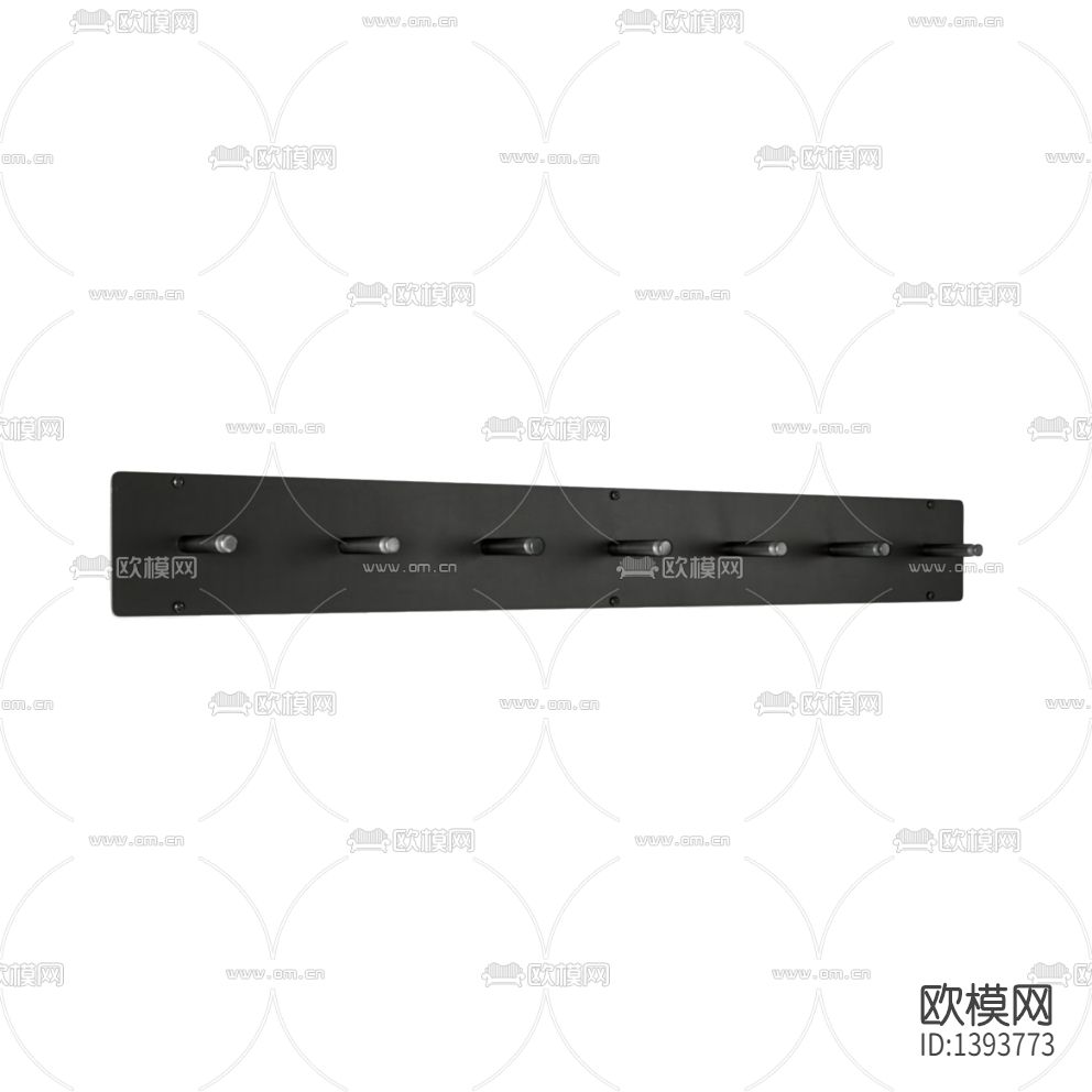 现代简约创意黑色实木挂钩壁架下载