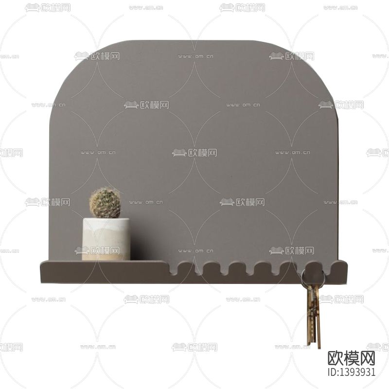 北欧简约创意灰色实木层板壁架下载