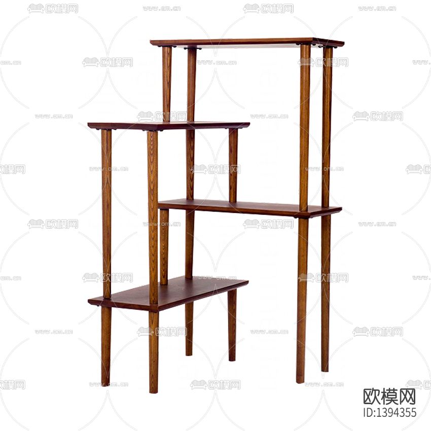 新中式简约创意实木陈列架下载