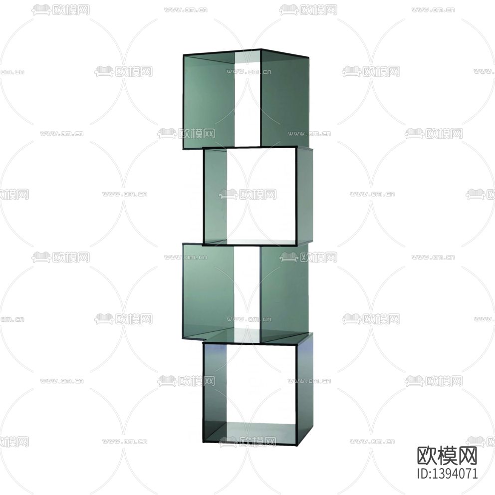 现代极简创意青色不锈钢陈列架下载