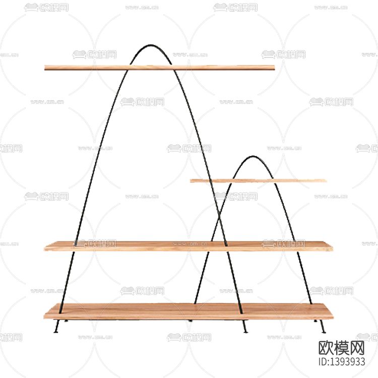 北欧简约创意金属实木多层层板壁架下载