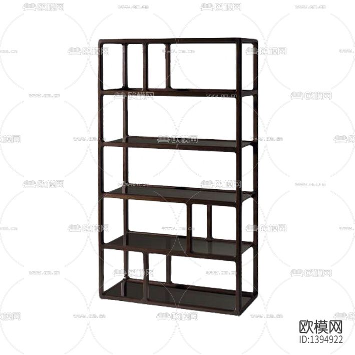 新中式简约创意实木不锈钢陈列架下载