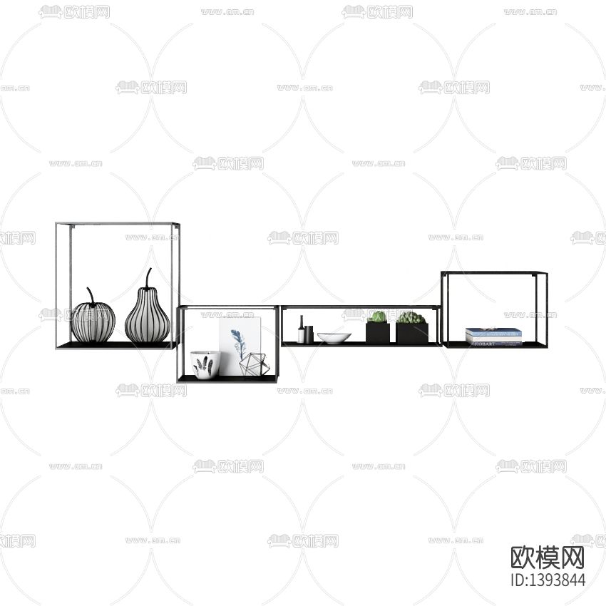 现代极简创意金属层板壁架